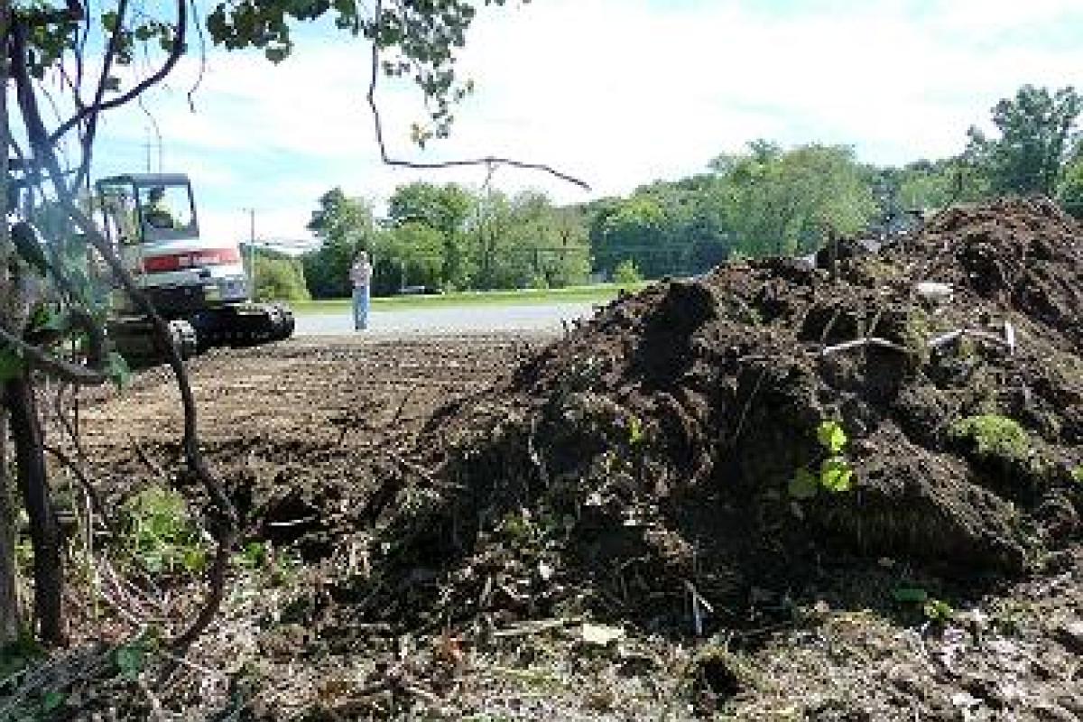 Grass and Topsoil Are Being Removed