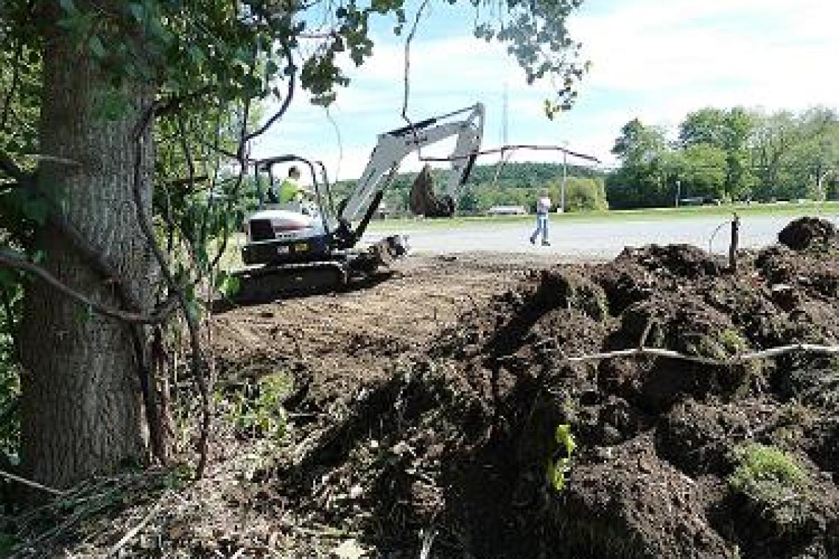 Land Is Being Cleared of Grass and Topsoil