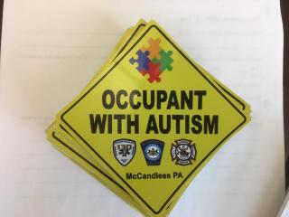 Occupant with Autism Sticker