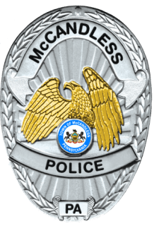 McCandless Silver and Gold Police Badge