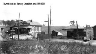 Brunns Store and Harmony Line Station Circa 1920 to 1930